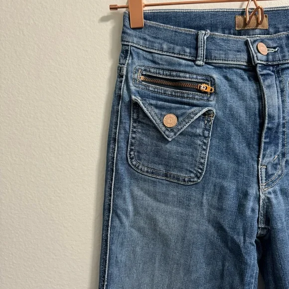 Mother Denim The Insider Crop Point Racing Hearts Size 24 - Picture 14 of 16